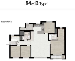 이목지구 디에트르 더 리체 84B 타입 평면도